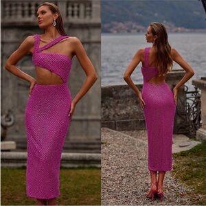 NWT - Alamour The Label Pink Midi Dress